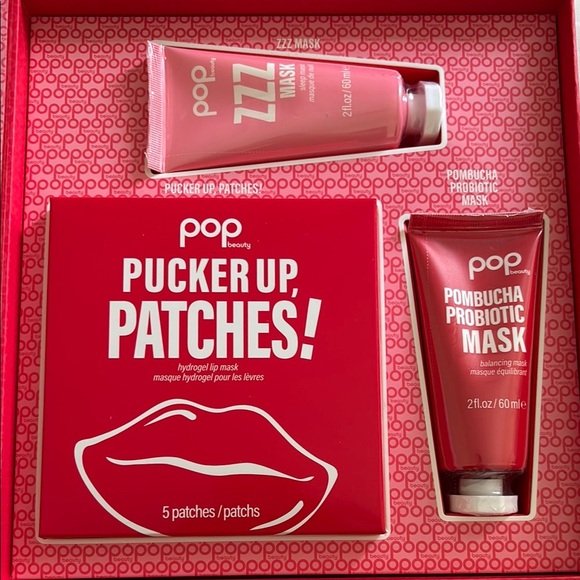 3x Pop Beauty Set - Pucker Up Patches and Probiotic and ZZZ Mask Set - Picture 1 of 4